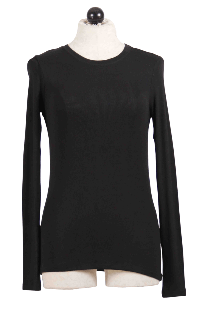 black Ribbed Long Sleeve Tee by Goldie Tees