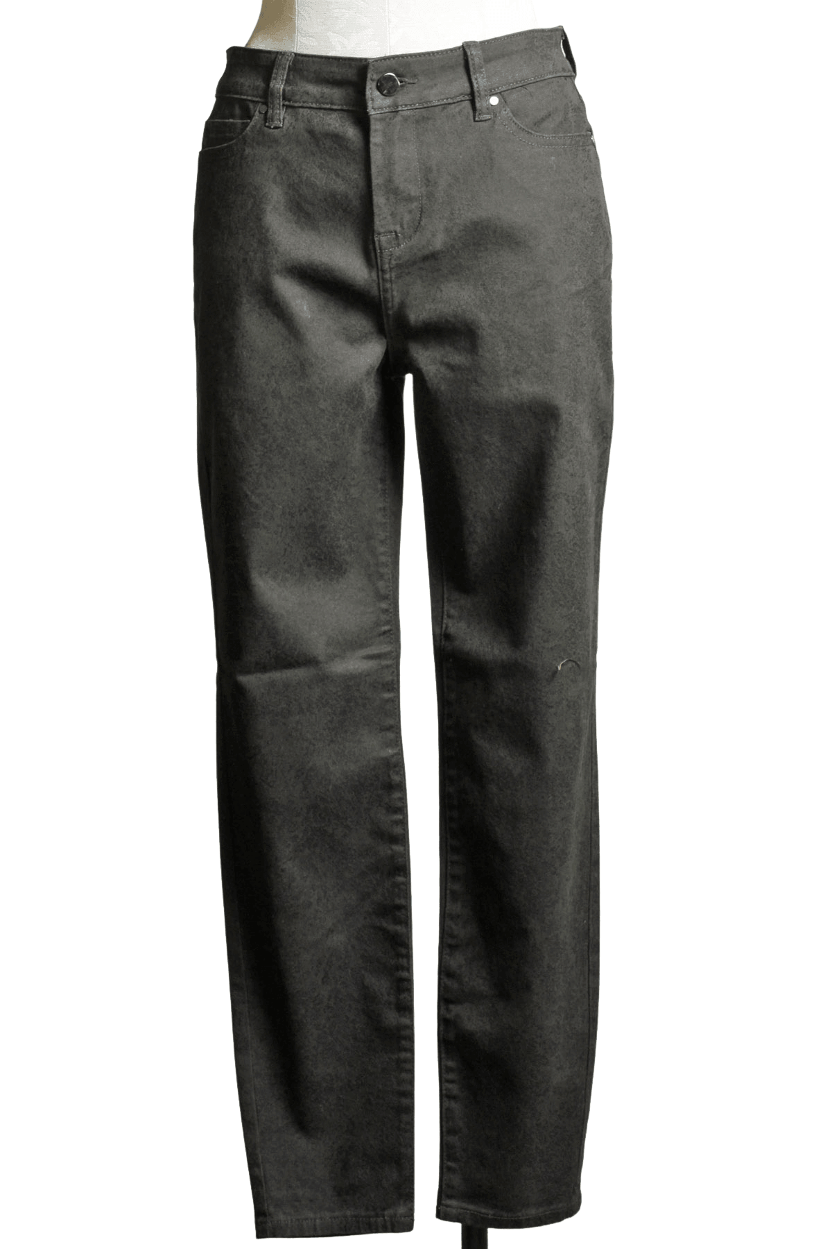 Olive colored straight leg jean by Frank Lyman