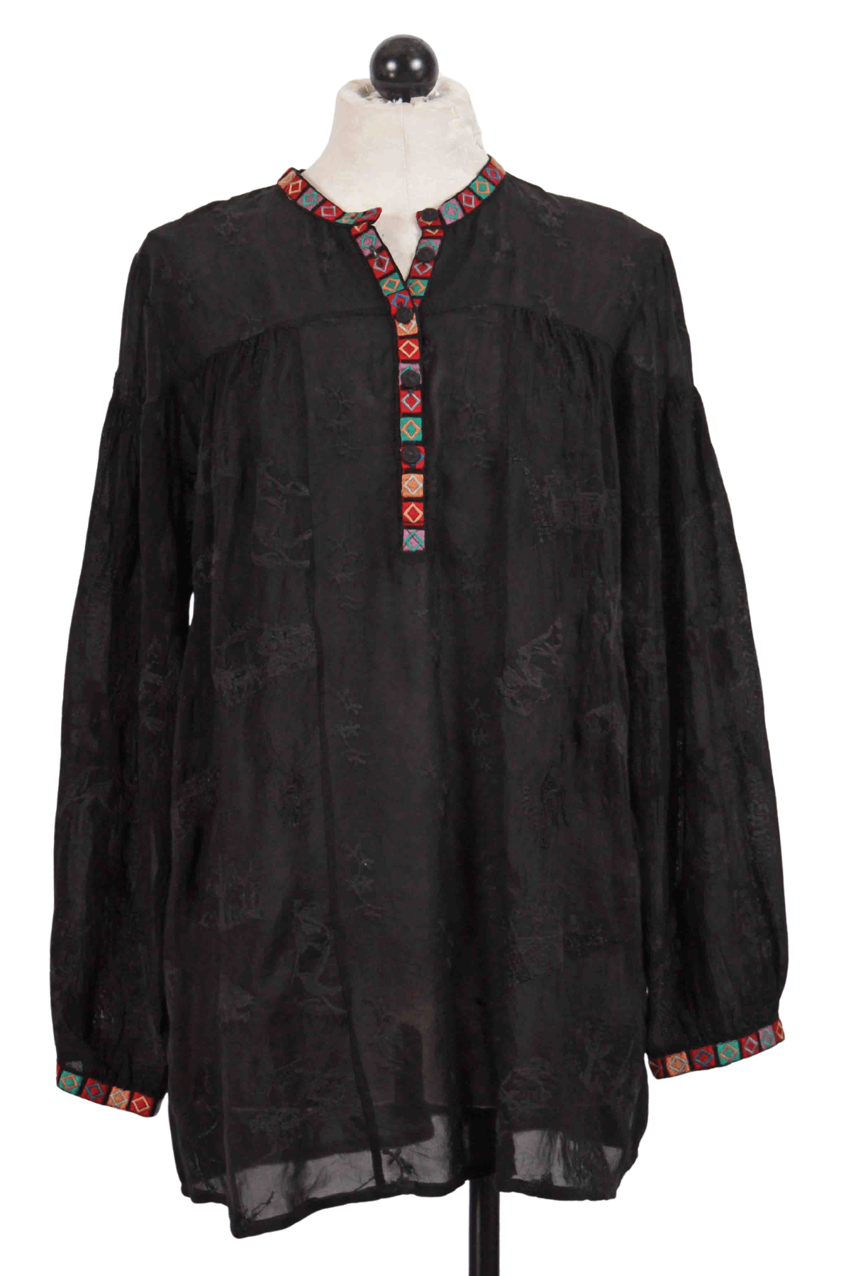 Black Santa Fe Leta Tunic by Johnny Was
