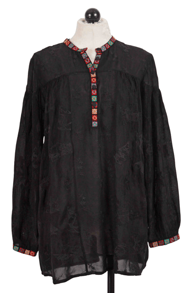 Black Santa Fe Leta Tunic by Johnny Was