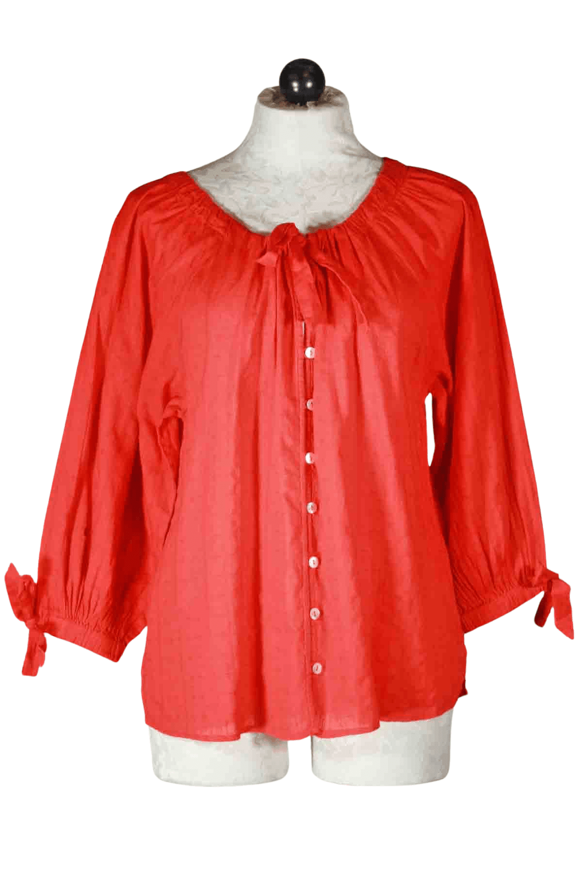 Cherry colored Rylan Blouse by Cleobella