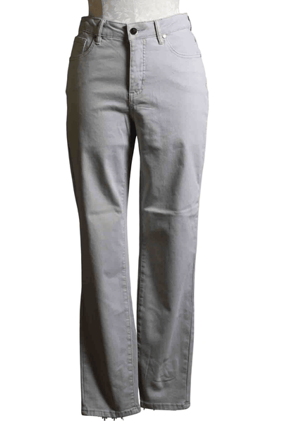 Bow Tie Detail on the back of this light grey straight leg Jean by Frank Lyman