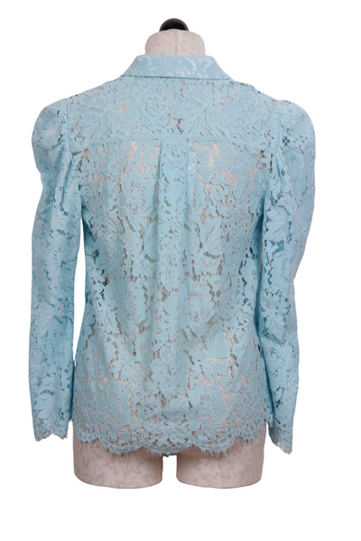 back view of French Blue Erika Lace Blouse by Generation Love