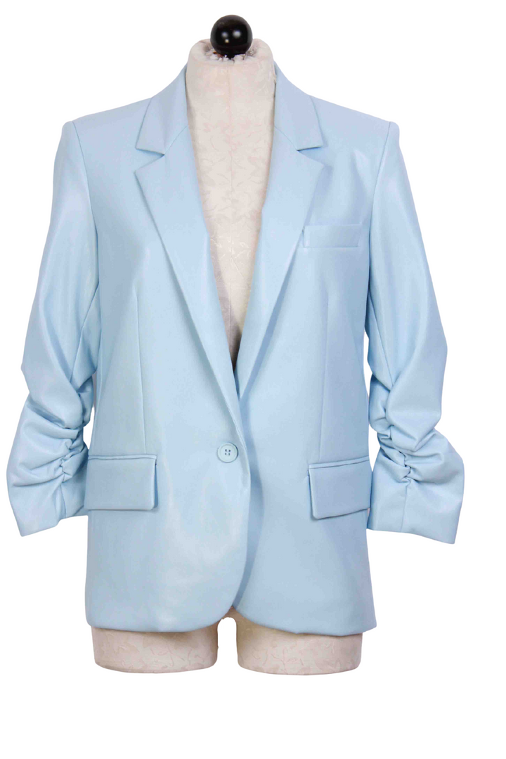 French Blue Millie Vegan Leather Blazer by Generation Love