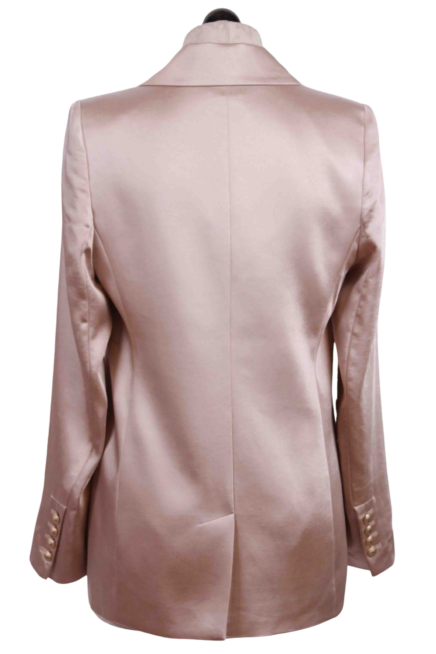 back view of Champagne Leighton Satin Blazer by Generation Love