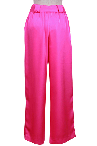 back view of Hot Pink Maria Satin Pant by Generation Love