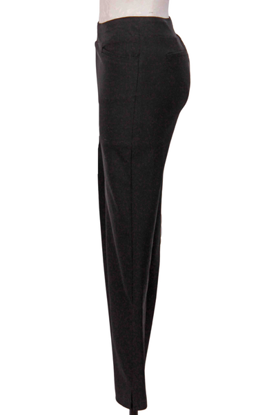 Side view of Black Straight Leg Pull On Pant by Frank Lyman