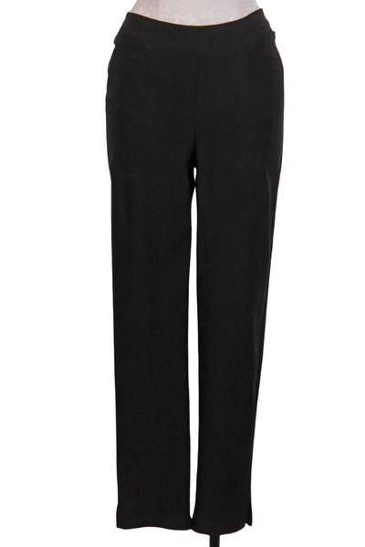 Black Straight Leg Pull On Pant by Frank Lyman