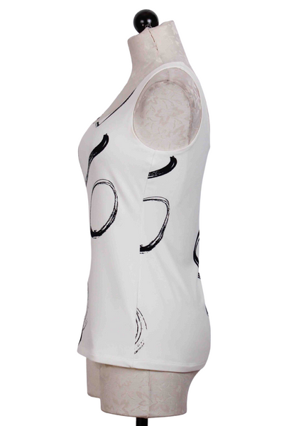 side view of Swirl Print Tank by Frank Lyman