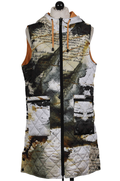 Reversible Long Hooded Vest by UBU