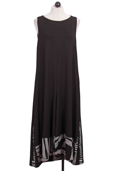 Sleeveless Abstract Zebra Striped Bottom Dress by Ozai N Ku