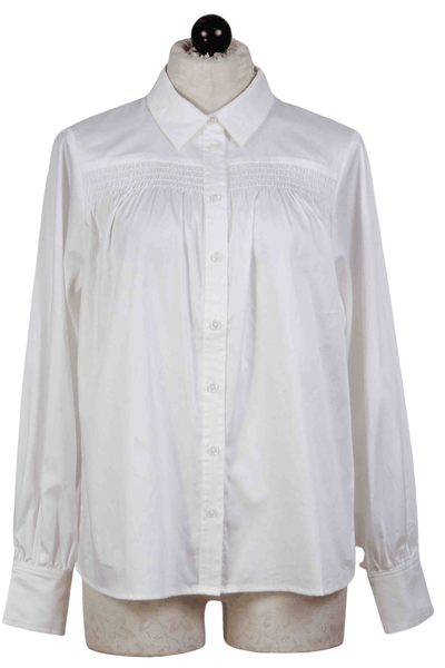 smocked White Therese Blouse by Part Two