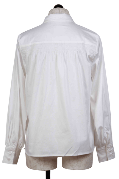 back view of smocked White Therese Blouse by Part Two