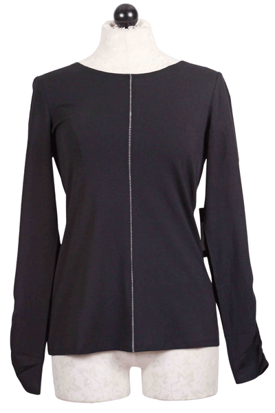 Black Essential Layers Ruched Sleeve Tee by Liv by Habitat