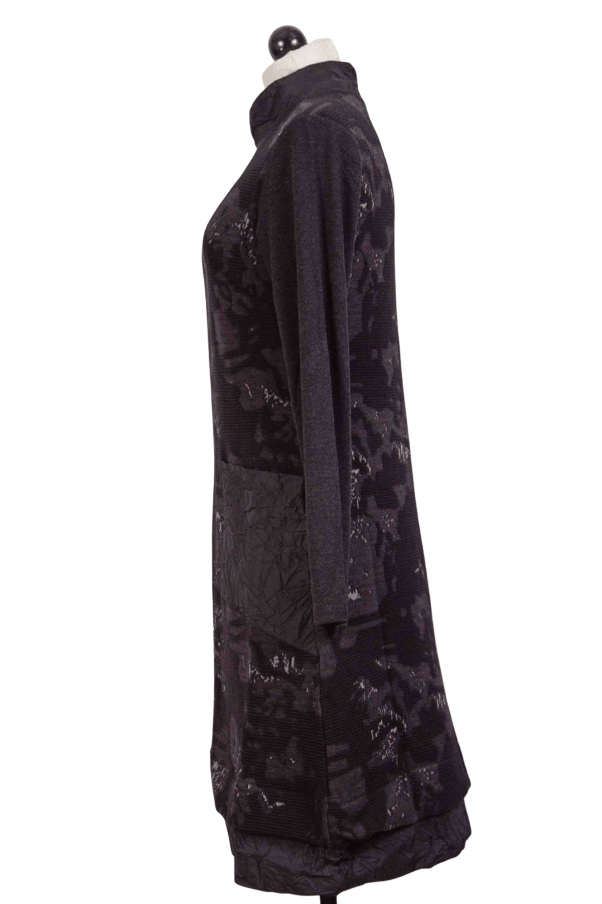 side view of Long Sleeve Mod Dress by Isle by Melis Kozan in Volcano