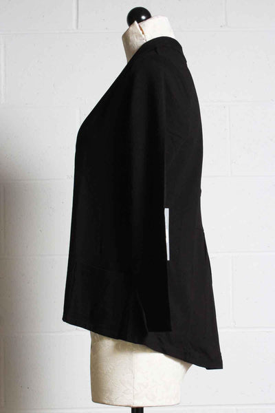 side view of Shirred Back Open Front Jacket by Habitat