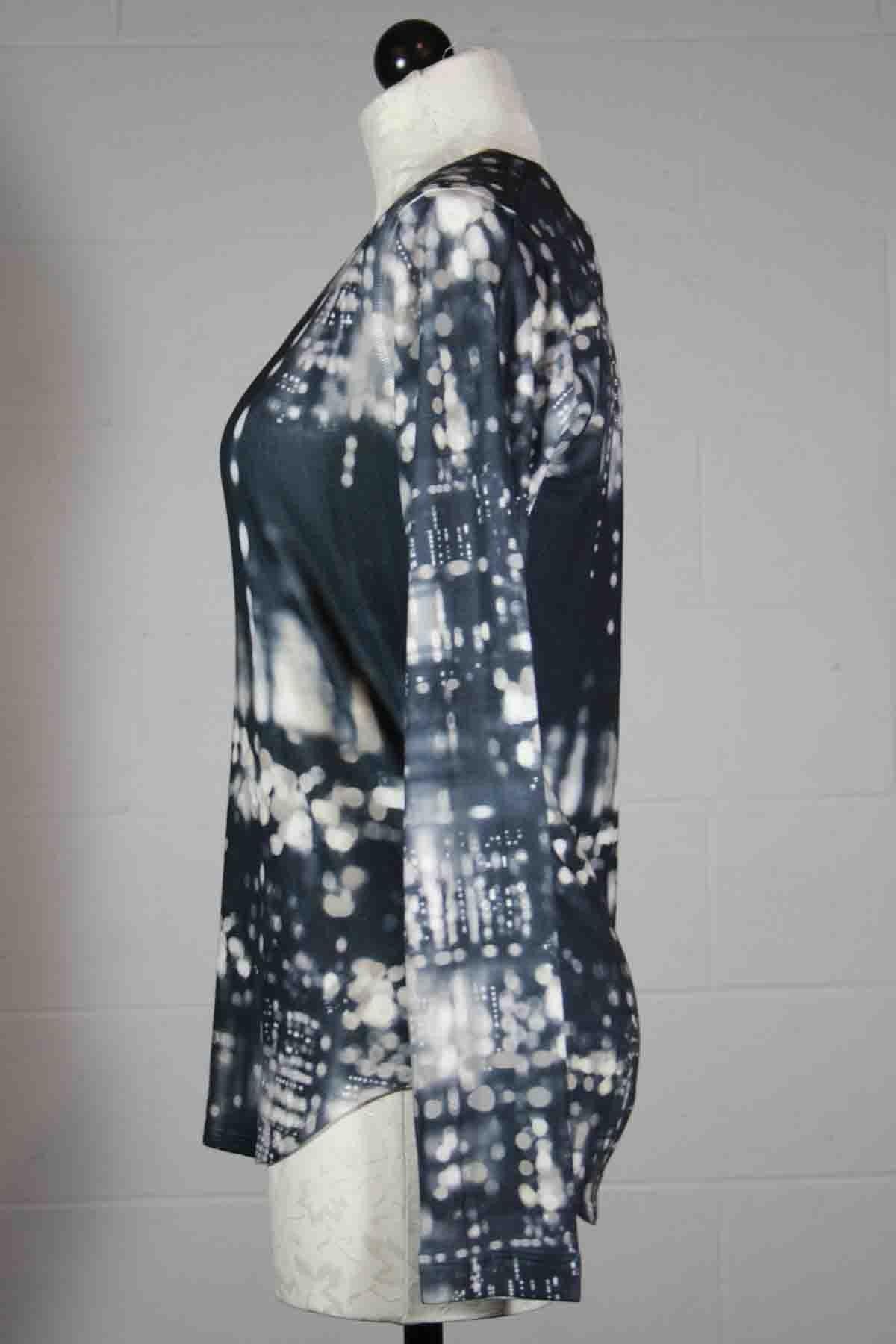 side view of City Lights Long Sleeve Top by Nally and Millie 