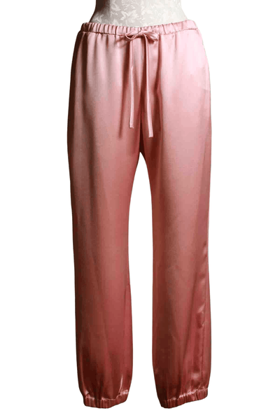 Vintage Rose colored Heavy Satin Joggers by Fifteen Twenty