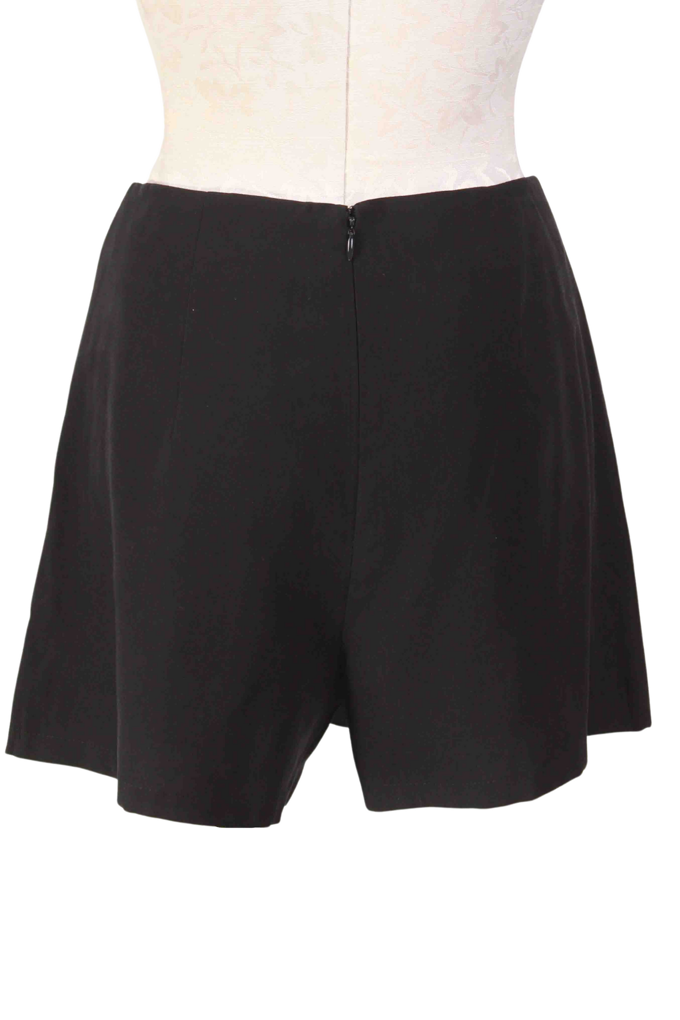 back view of Black Twill Dress Shorts by Apricot with a back zipper