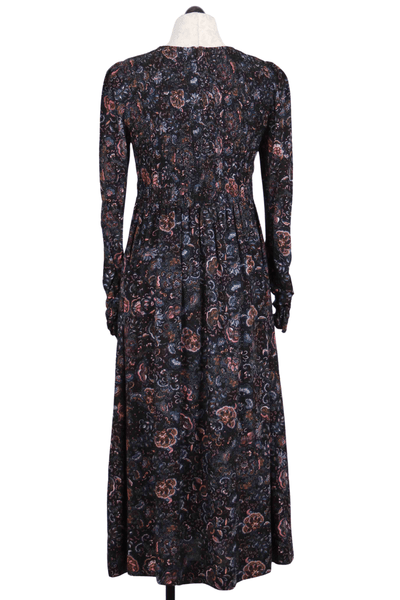 back view of Black Paisley Print Tiane Dress by Part Two