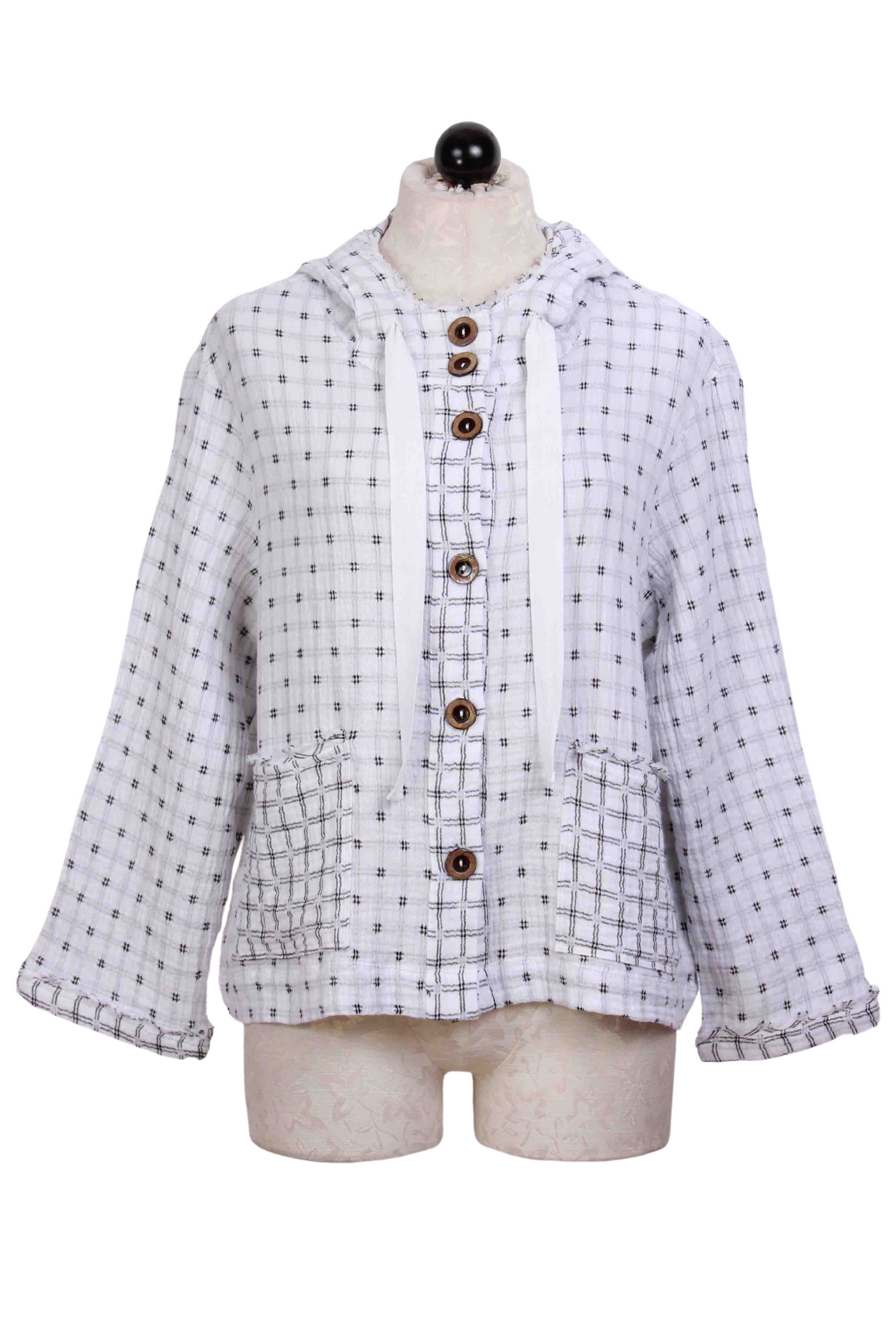 White Double Cloth Lakeside Hoodie by Habitat