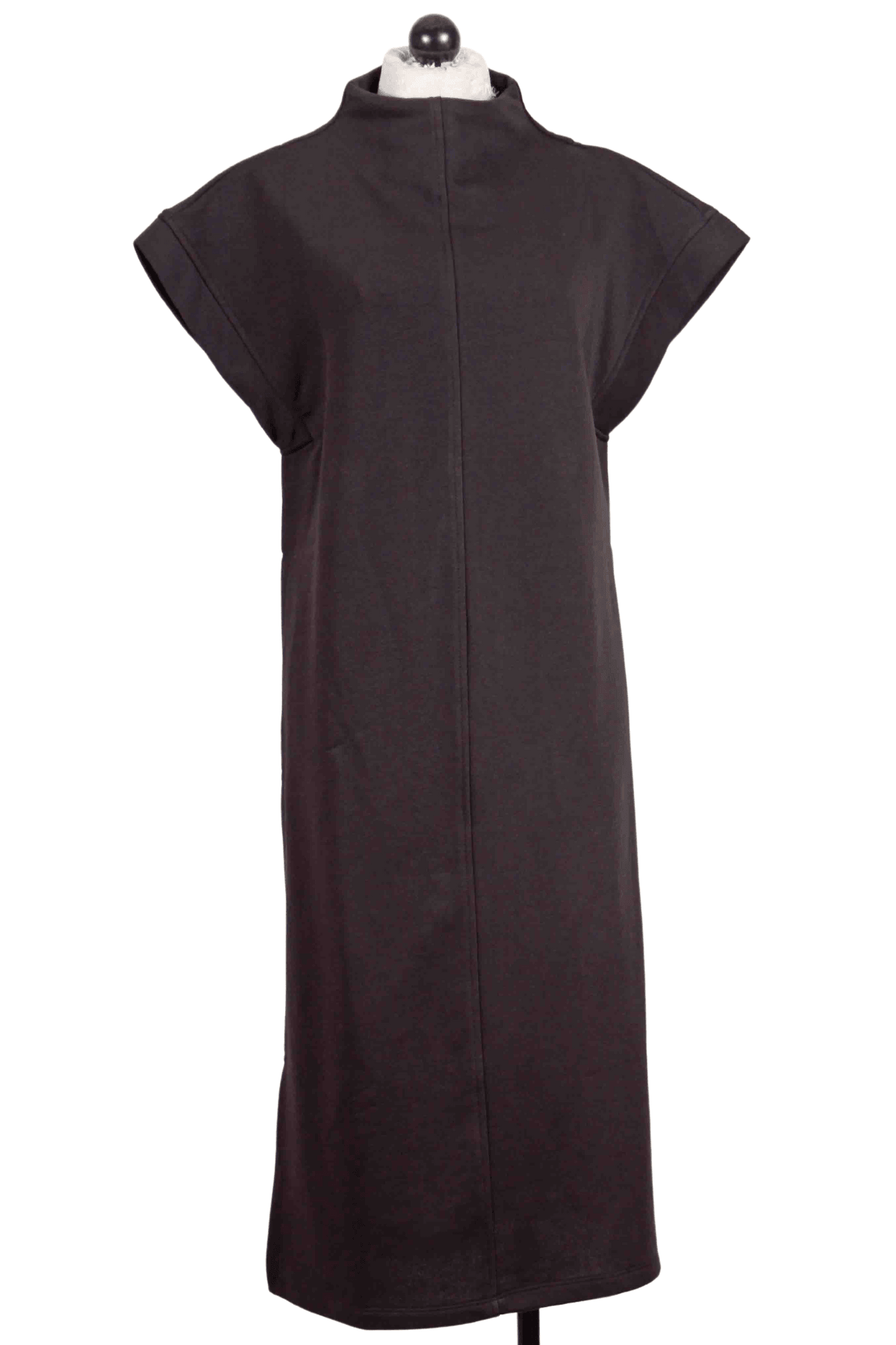 black Cap Sleeve Split Sided Dress by Alembika
