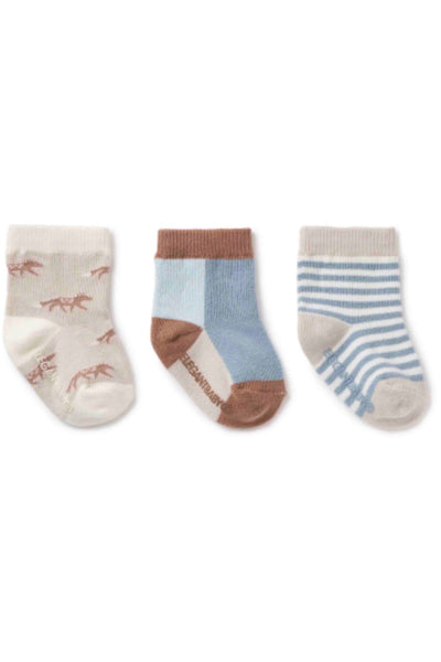 Treehouse set of three pairs of Baby Socks by Elegant Baby
