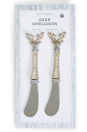 Set of two Stainless Steel Oh Deer! Spreaders by Two's Company on gift card