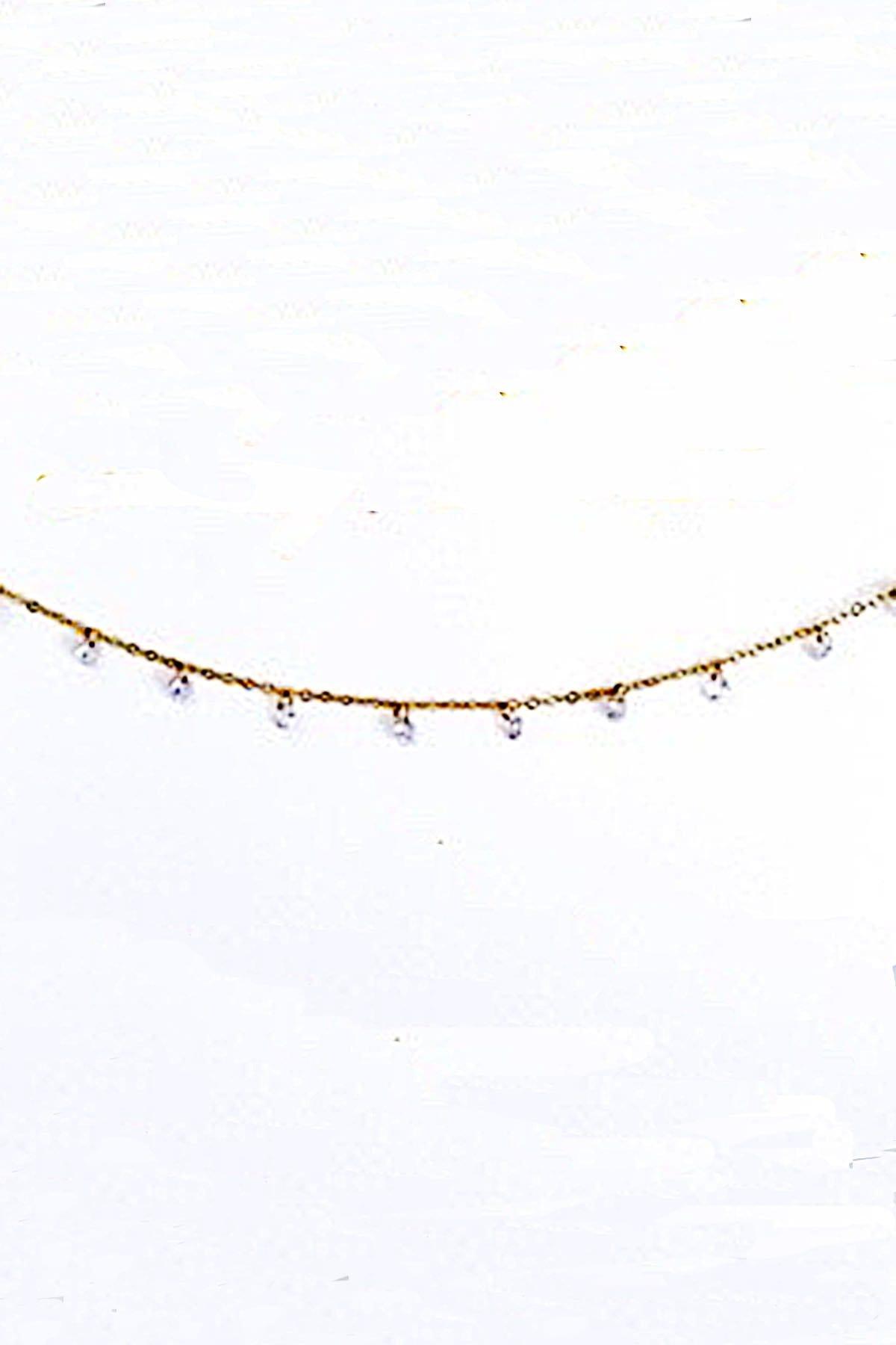  18K Gold Plated Brass necklace with CZ charms by Kinsey Designs