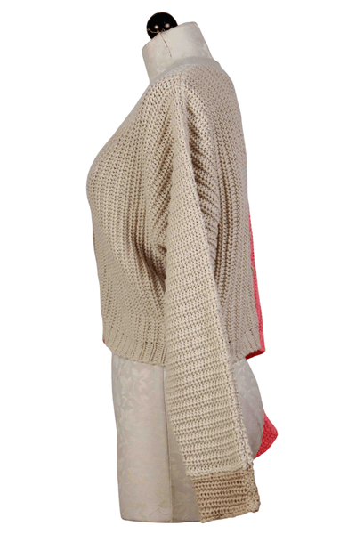 side view of Salty and Cotton Candy Double Dose Sweater by Lisa Todd