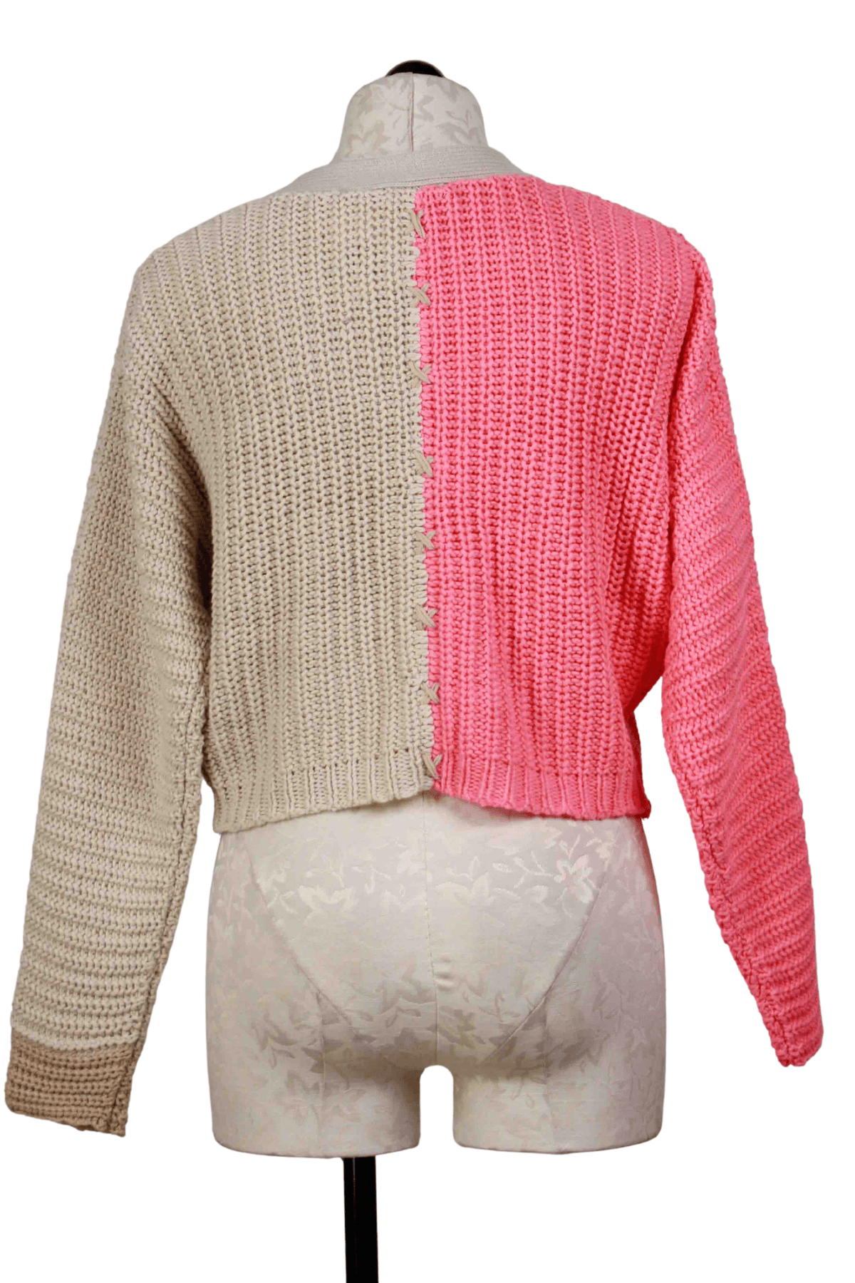 back view of Salty and Cotton Candy Double Dose Sweater by Lisa Todd