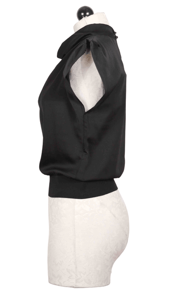 side view of black Hara Top by Heartloom