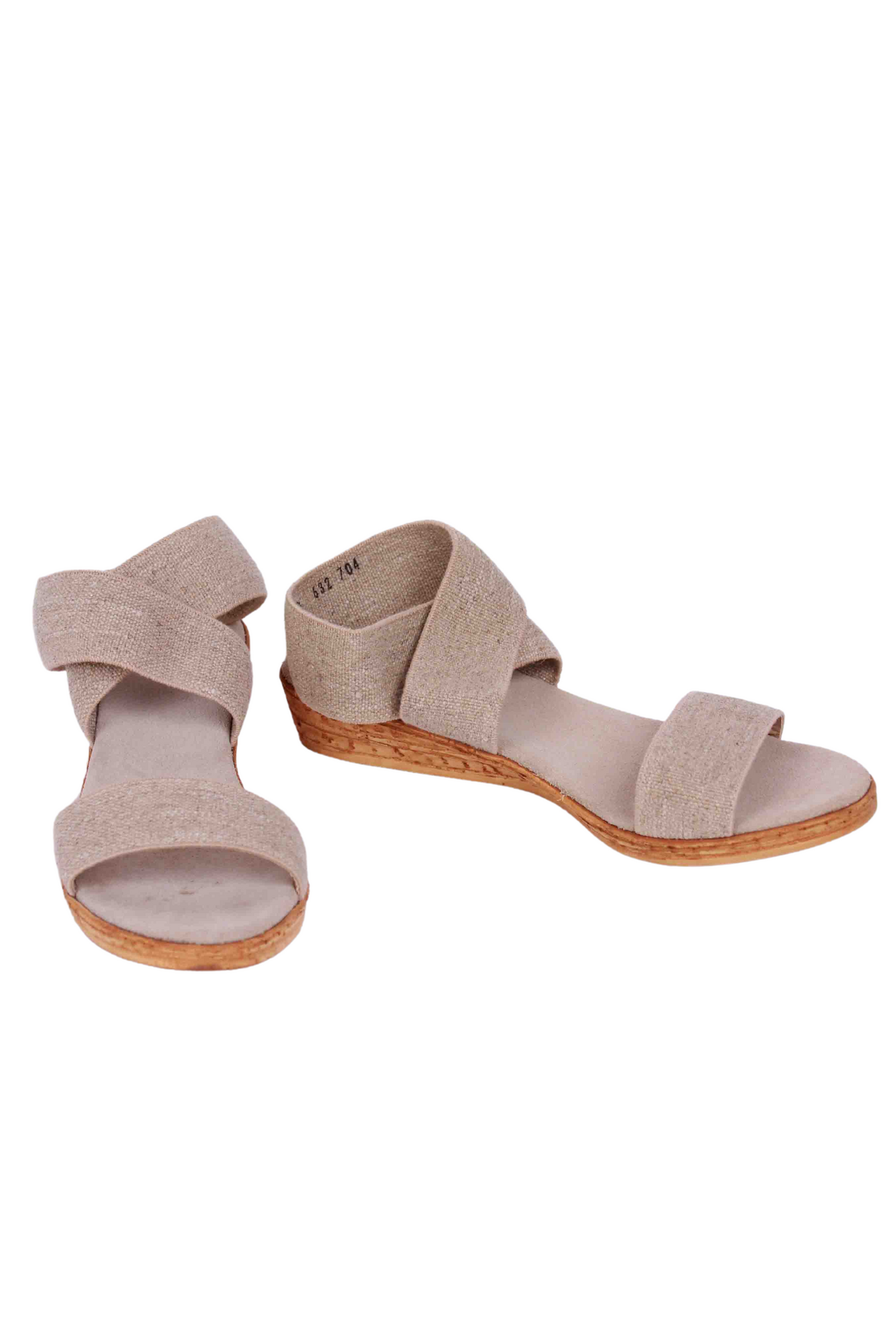 side view of Linen Benjamin Sandal by Charleston Shoe Company