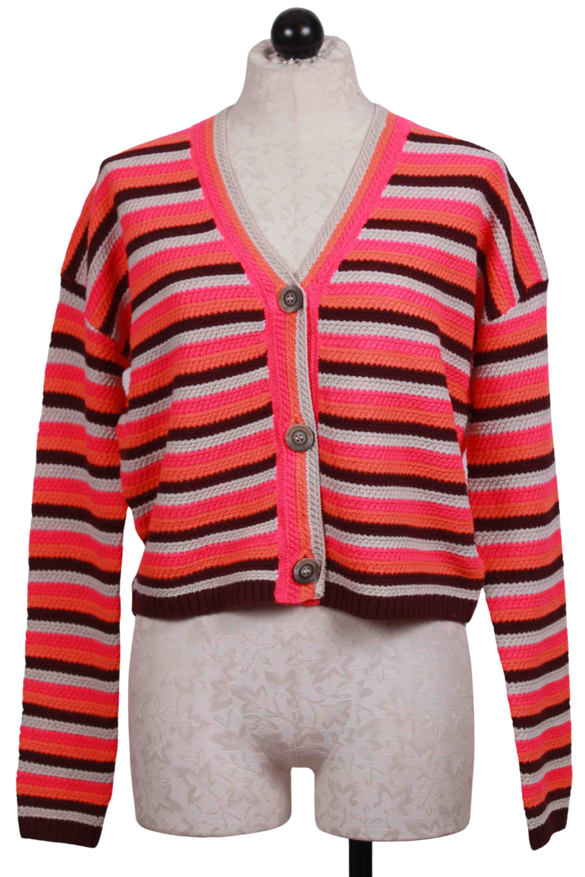 Neon Striped Pop Cardi by Lisa Todd
