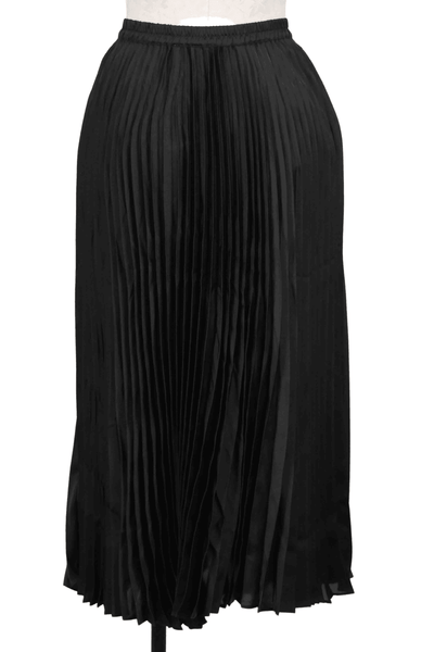 back view of black Pleated Mia Skirt by Caballero