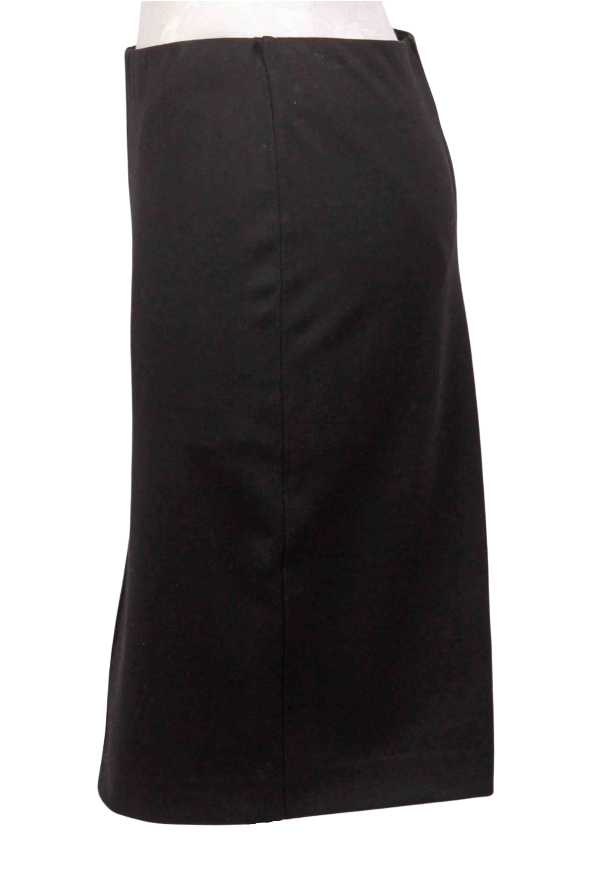 side view of  black ponte Pam Skirt by Caballero