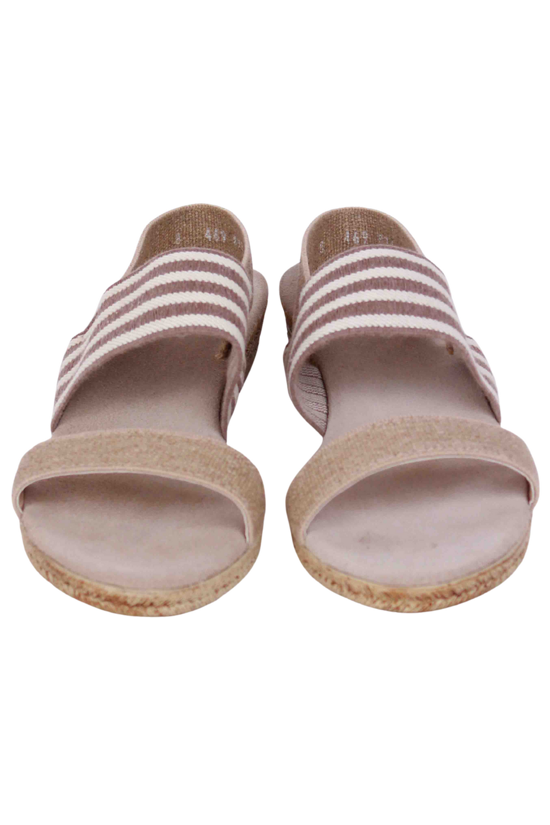 Linen Cafe Stripe Gladys Sandals by Charleston Shoe Company