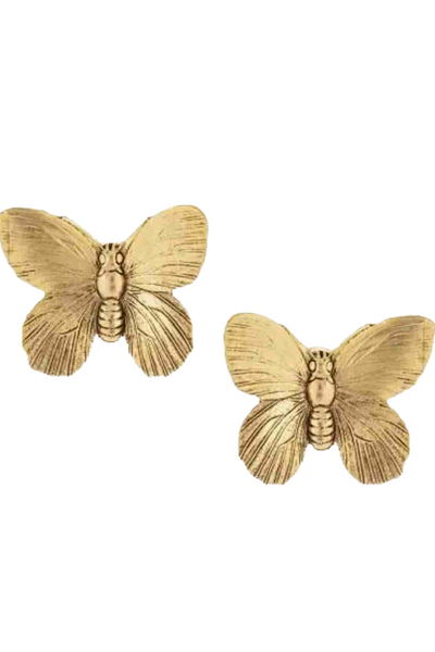 Gold Chantal Butterfly Earrings by Yochi NY