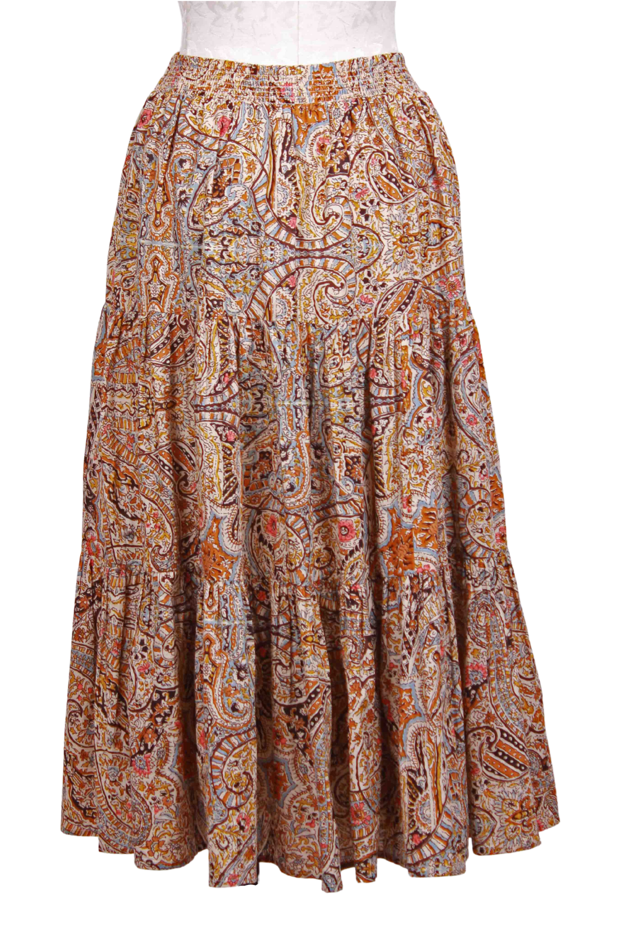 back view of Kaleidoscope Tali Midi Skirt by Cleobella