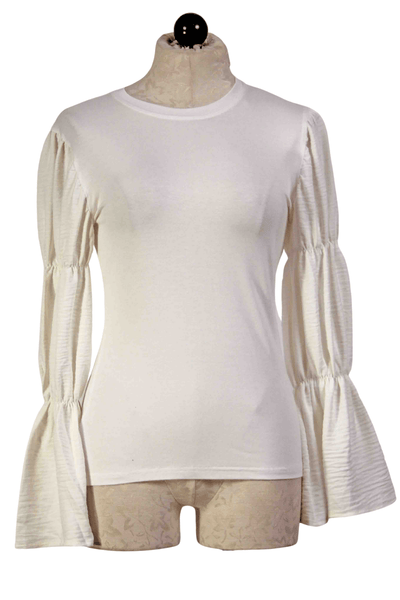 white Bell Sleeve Detail Blouse by Patrizia Luca