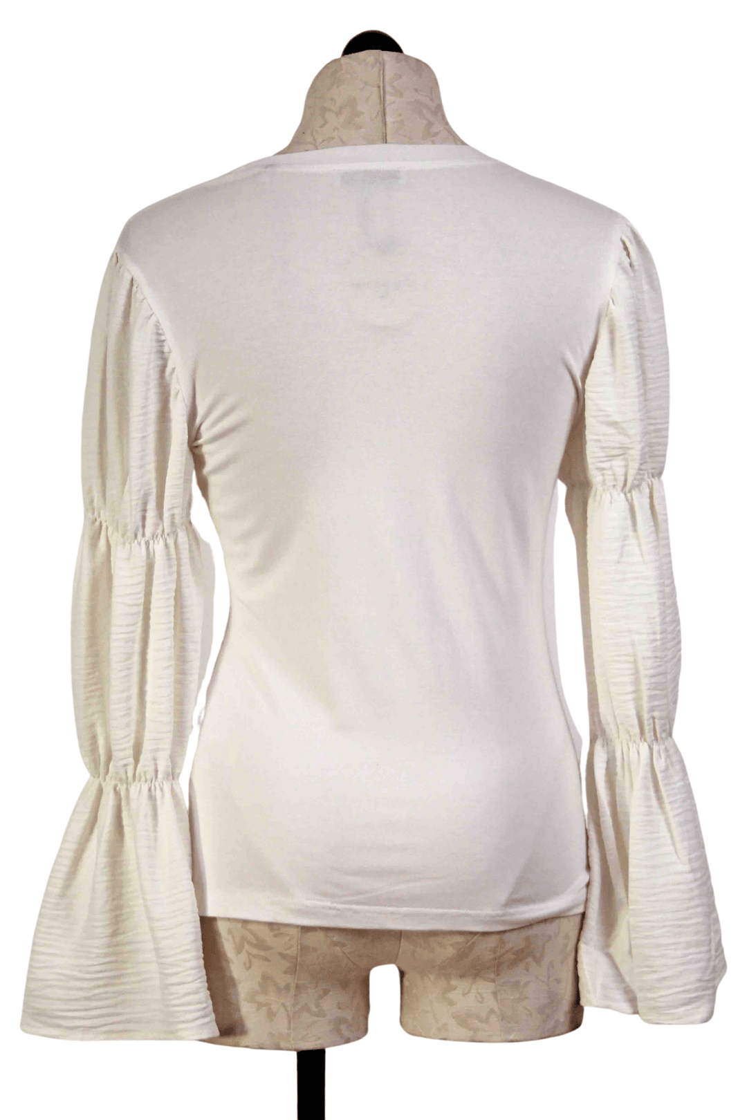 back view of white Bell Sleeve Detail Blouse by Patrizia Luca