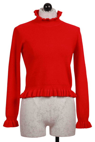 red Lettuce Stitch Sweater by Patrizia Luca