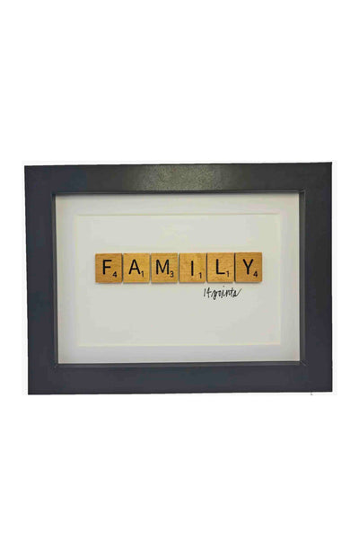Family Scrabble Word Frame by Wordz in Framez