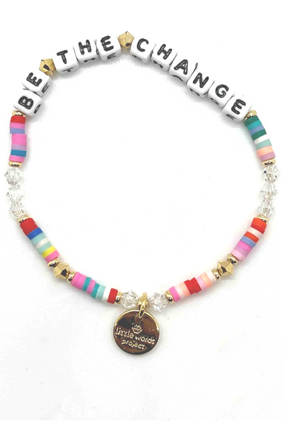 Be the Change Crystal Word Bracelets by Little Words Project