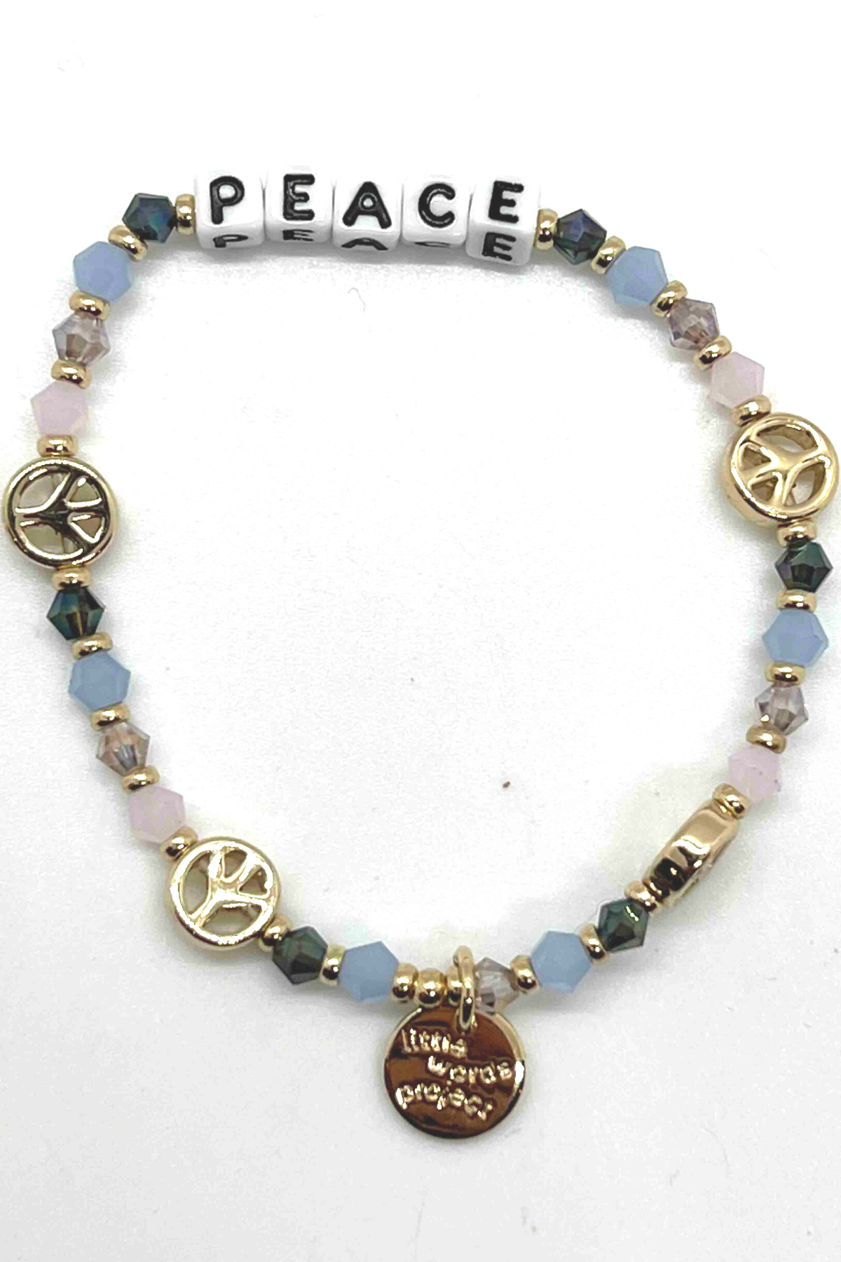 Peace Crystal Word Bracelets by Little Words Project