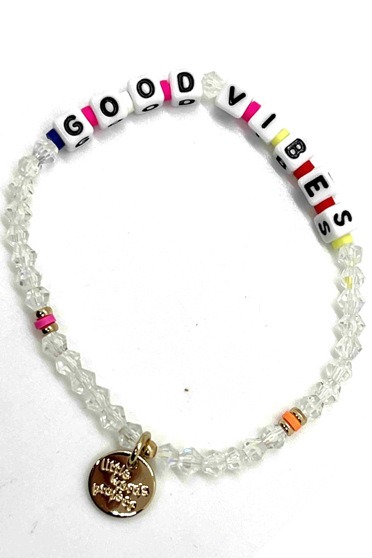 Good VIbes Crystal Word Bracelets by Little Words Project