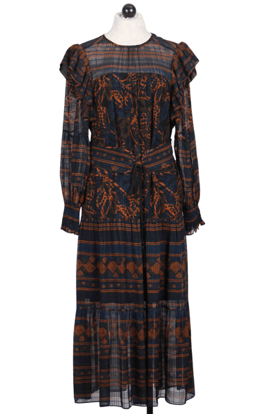 Midnight Leaf Gracie Printed Dress by Marie Oliver