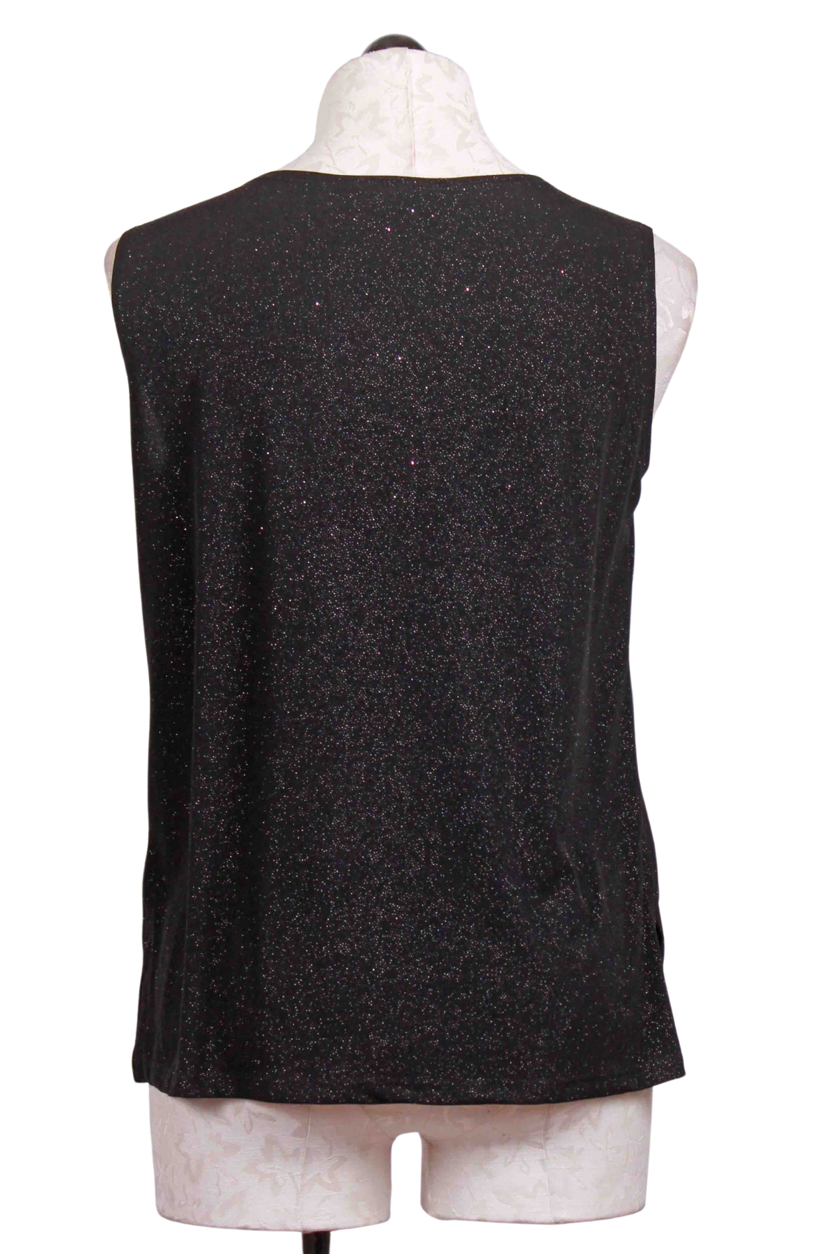 back view of black Glitter Tank by Reina Lee