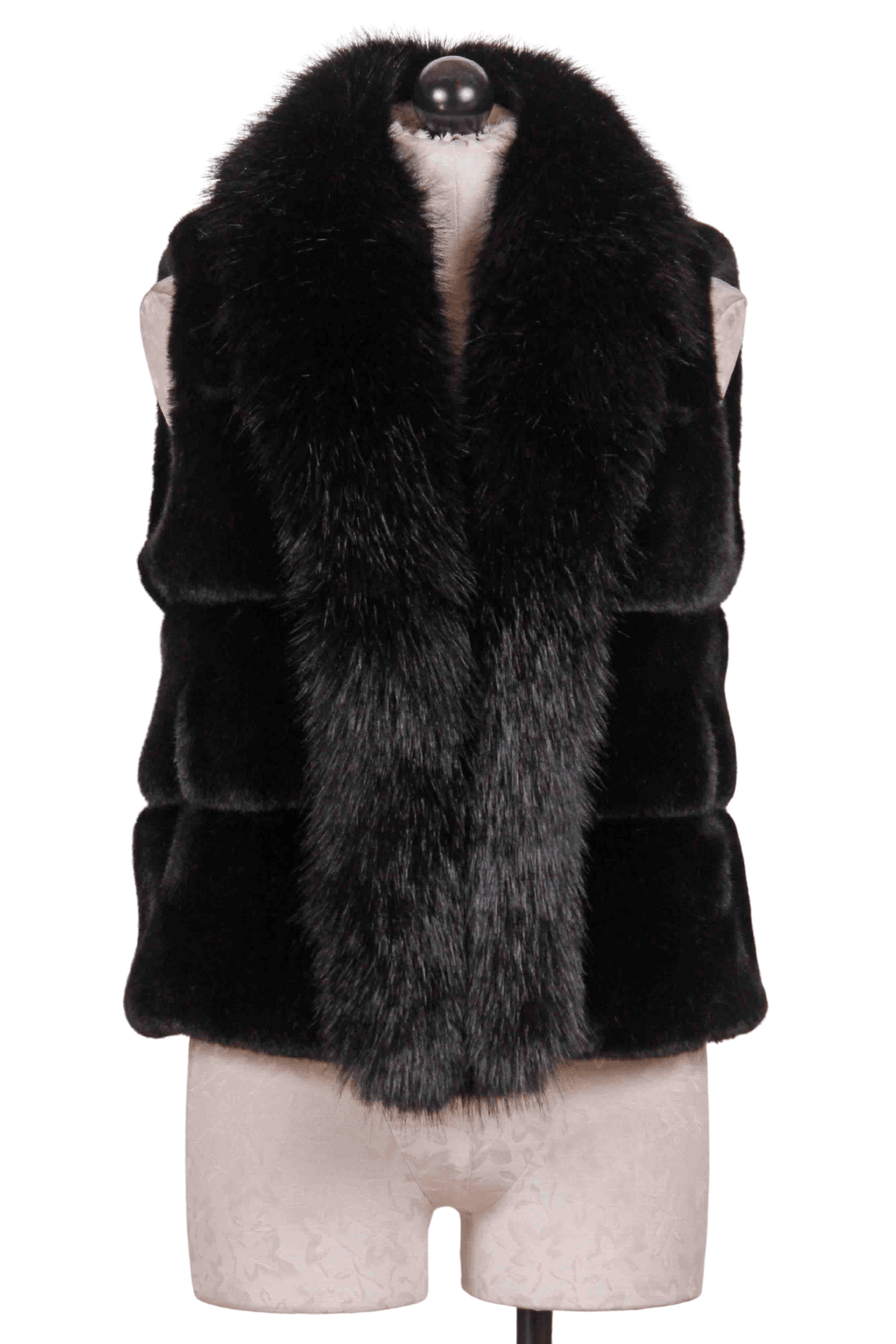 Black Phoebe Faux Fur Vest by Generation Love