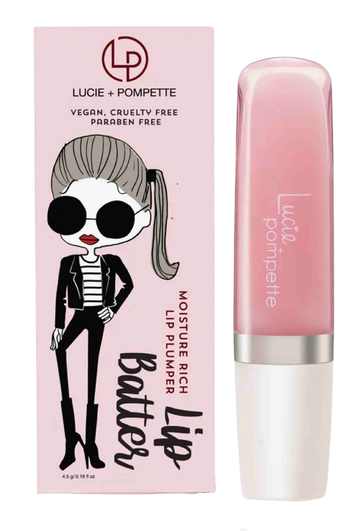 Lip Batter Lip Plumper by Lucie + Pompette in La-La (Baby Pink)